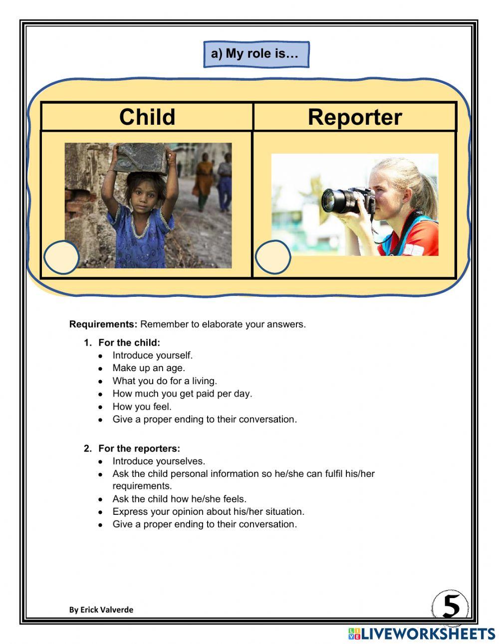 Erick's Speaking Club: Child Exploitation