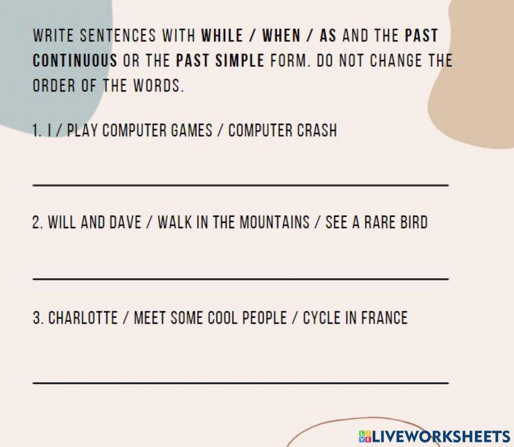 Past simple vs Past continuous