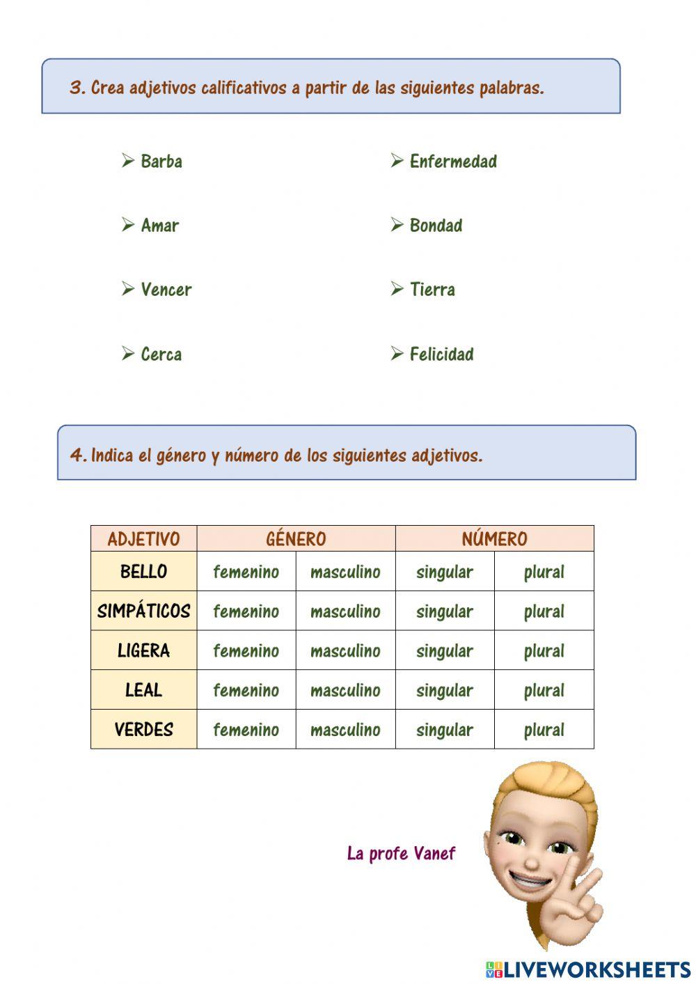 Adjetivos calificativos