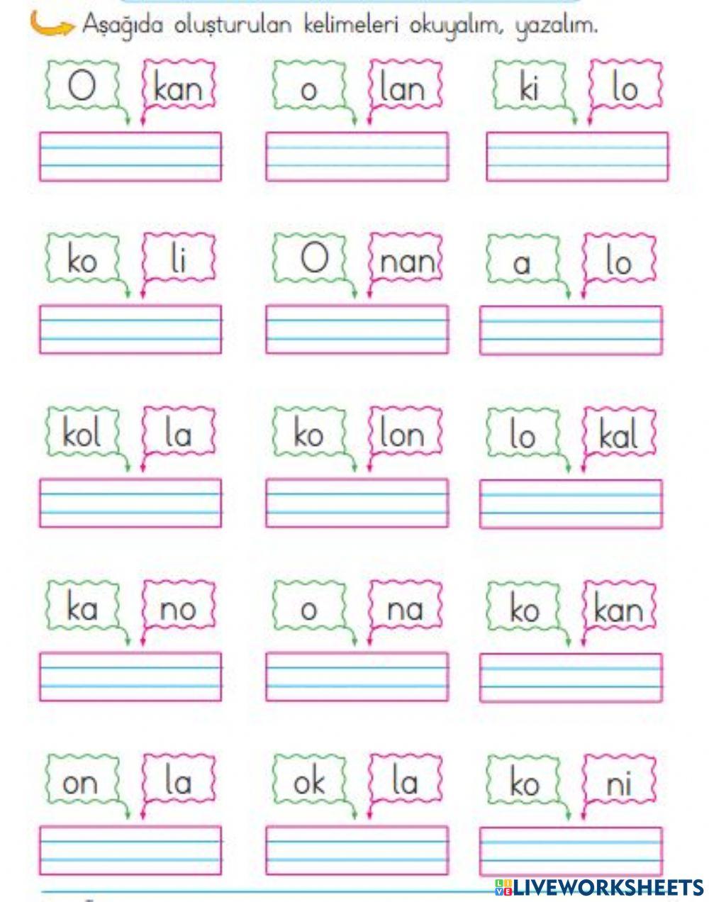 -O- sesi dikte, yaz oku