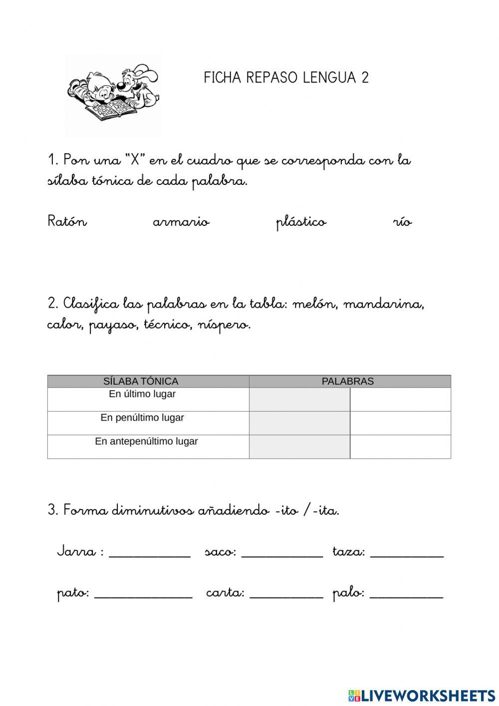 Repaso lengua 2