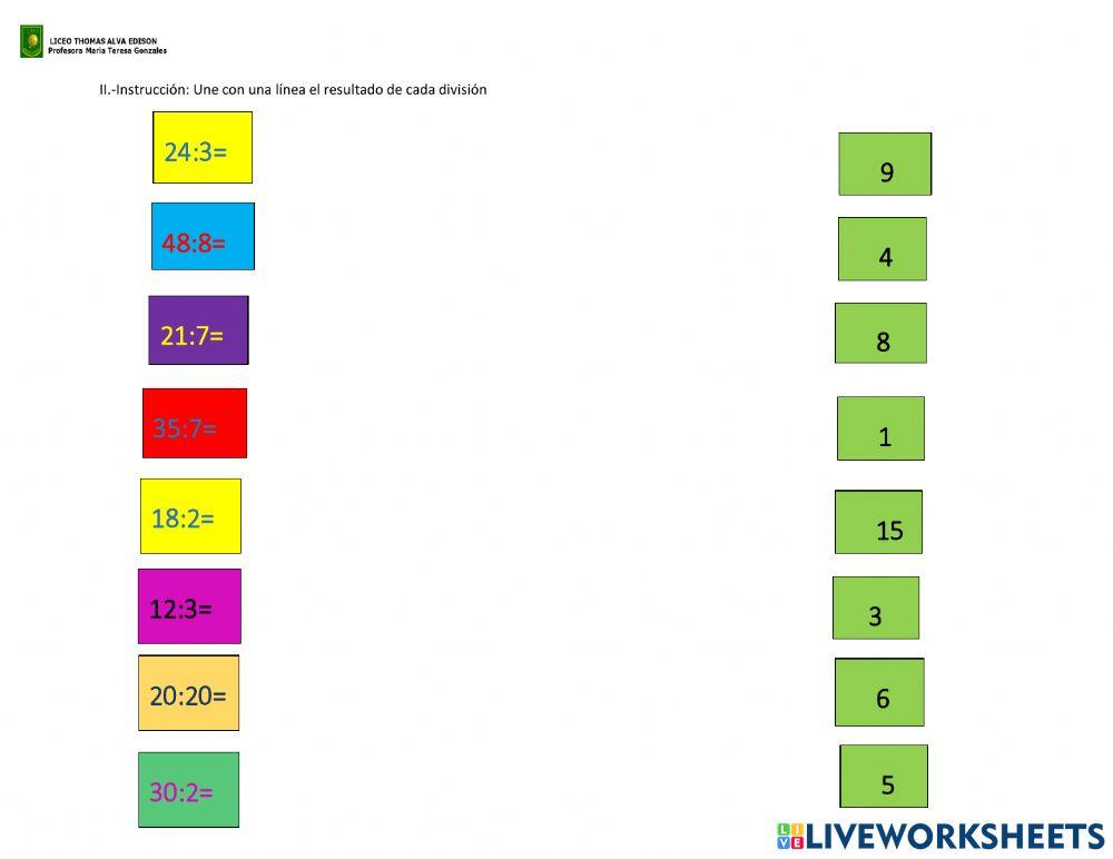 Representacion de divisiones
