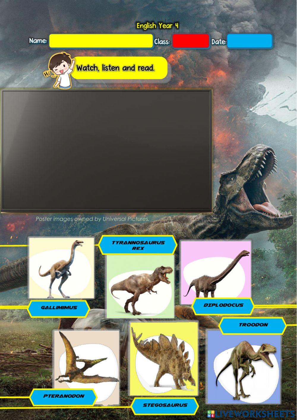 Year 4 English - Amazing Animals 4 - Dinosaurs