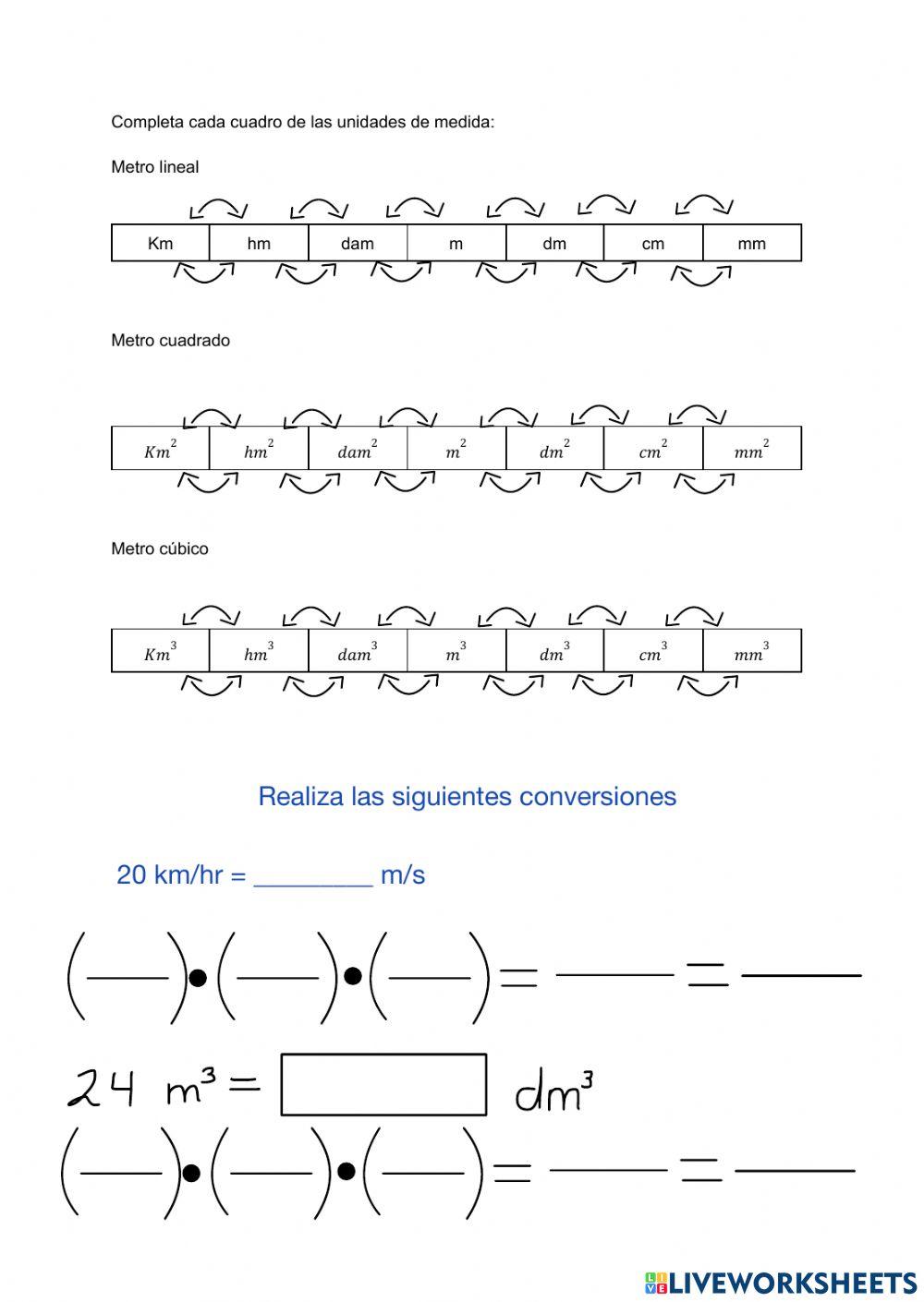 Conversión de unidades cúbicas