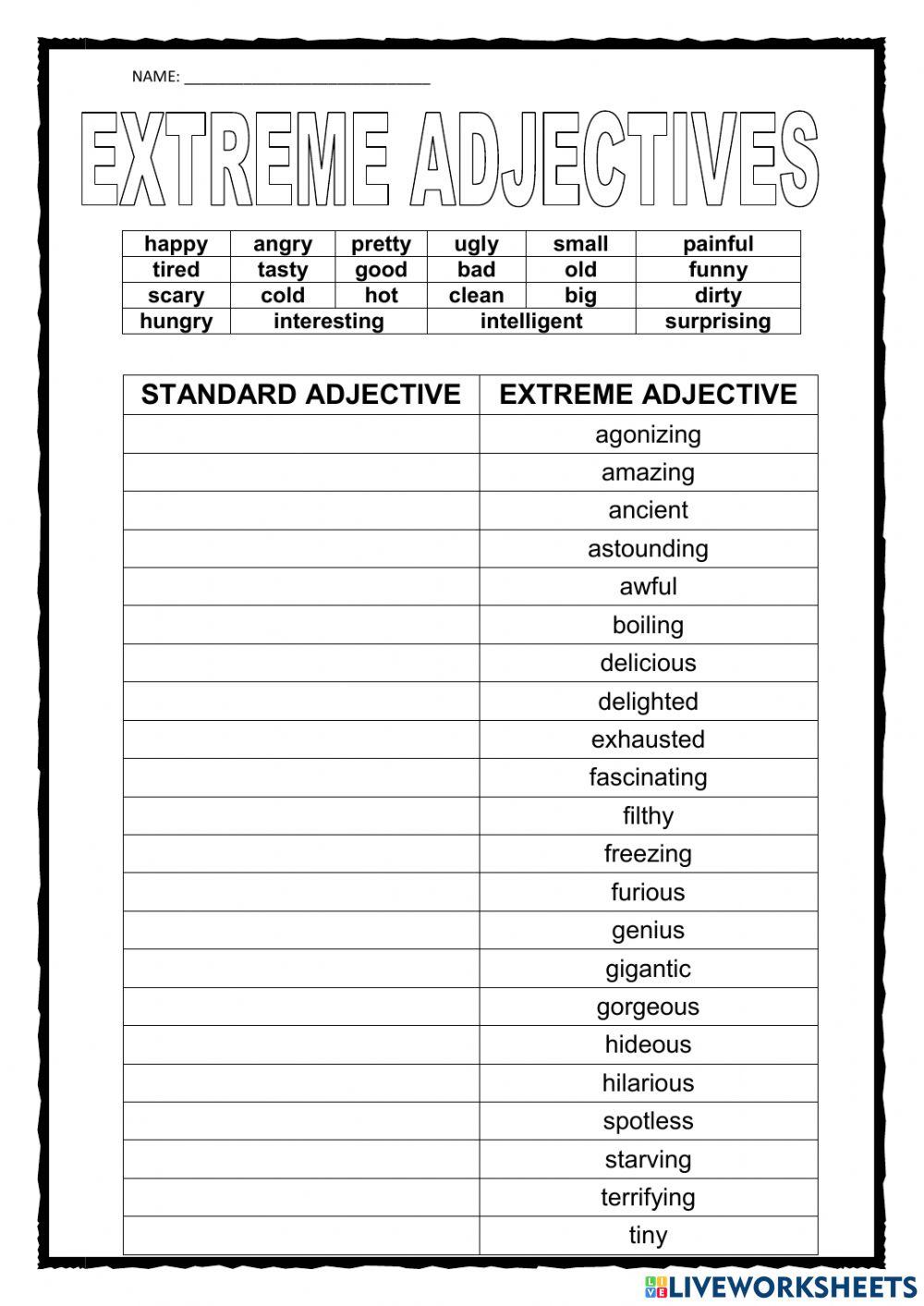 Extreme adjectives