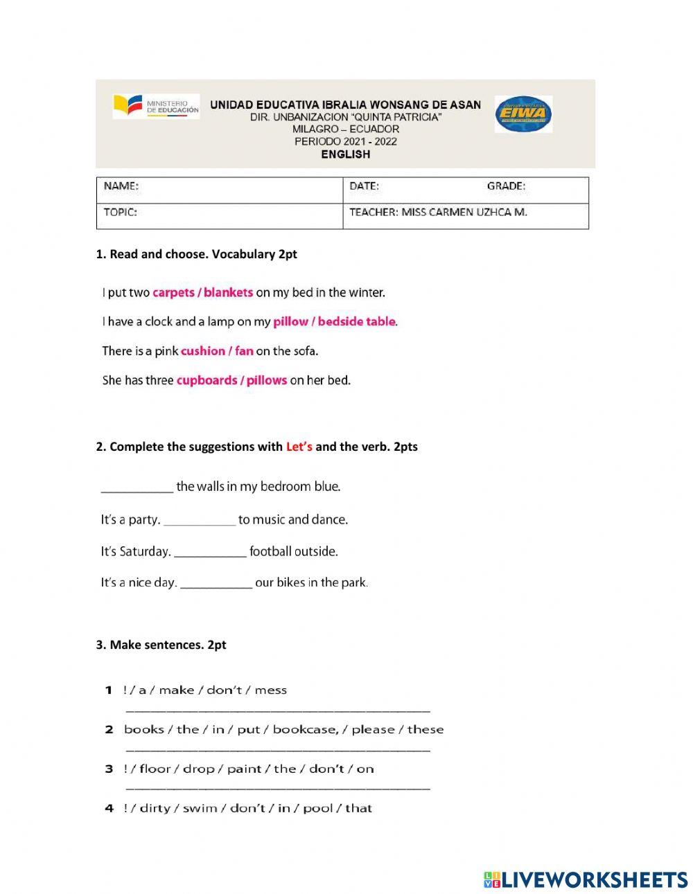 APORTE Q2P1 6TH GRADE