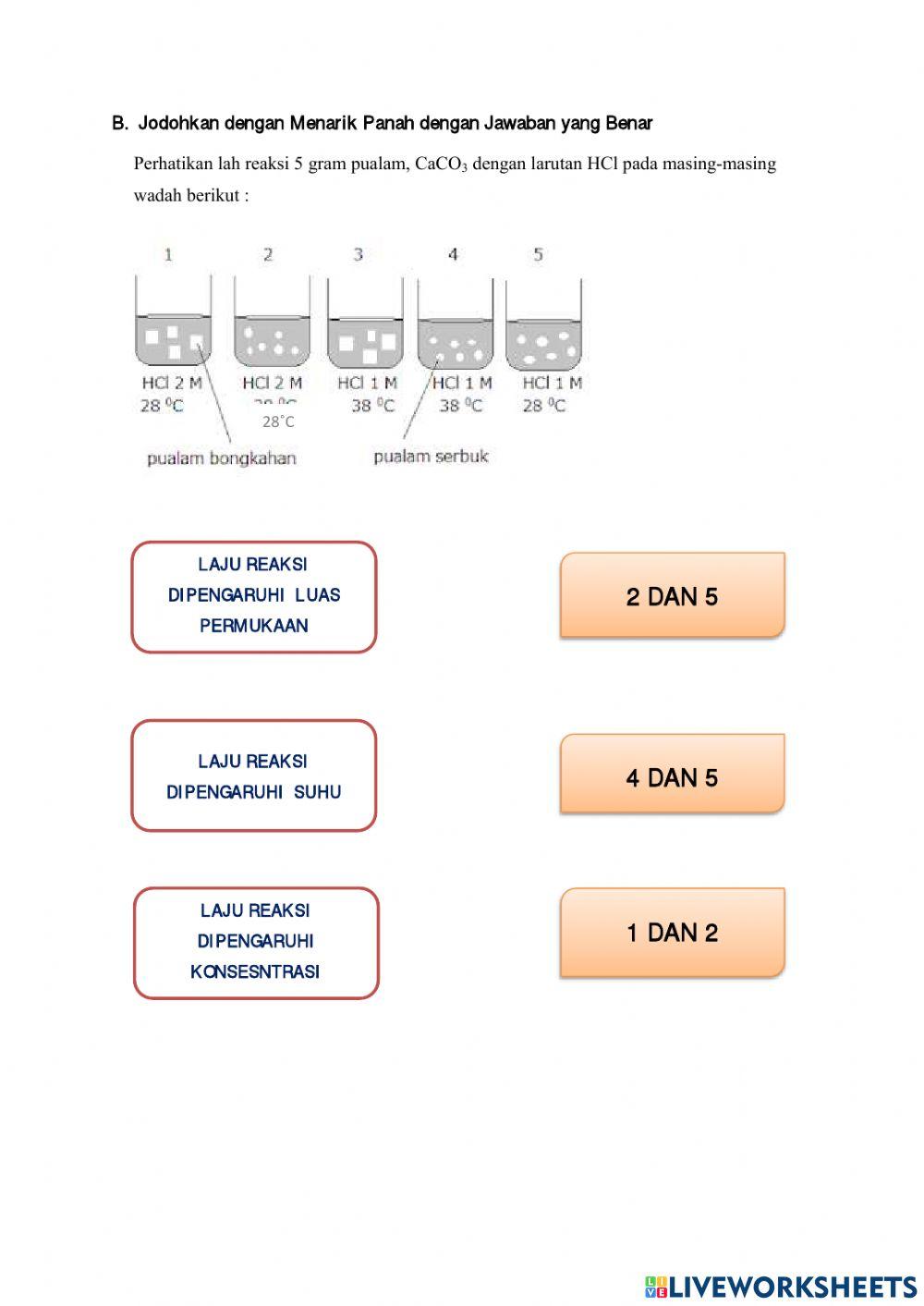 Ulangan Harian Laju Reaksi