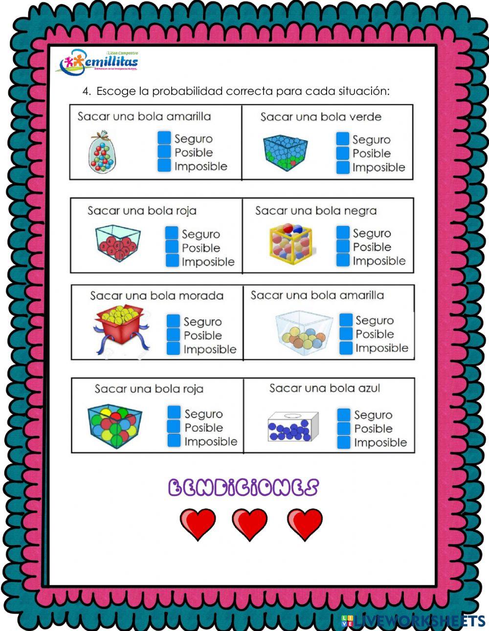 Probabilidad de sucesos.