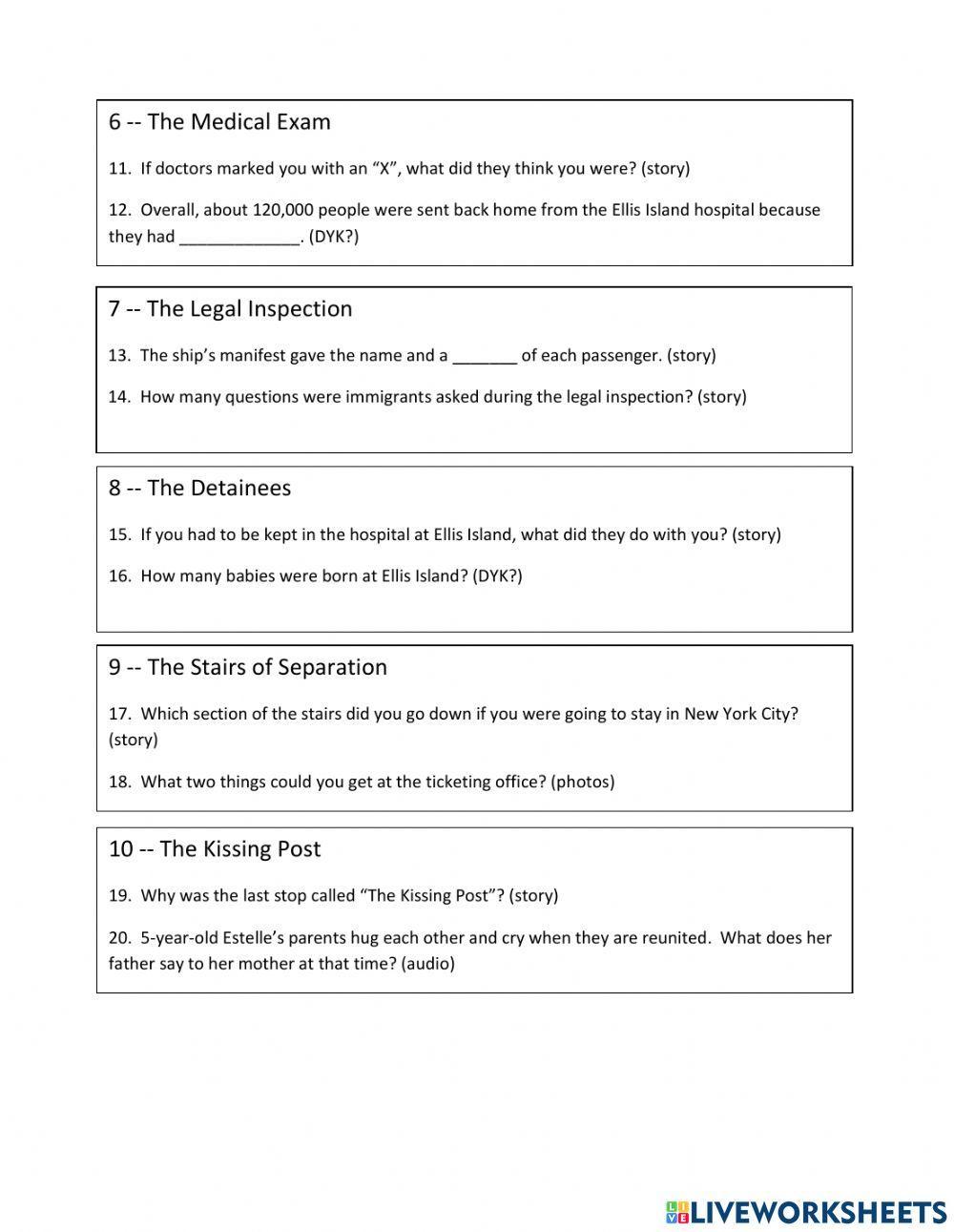Interactive Tour of Ellis Island