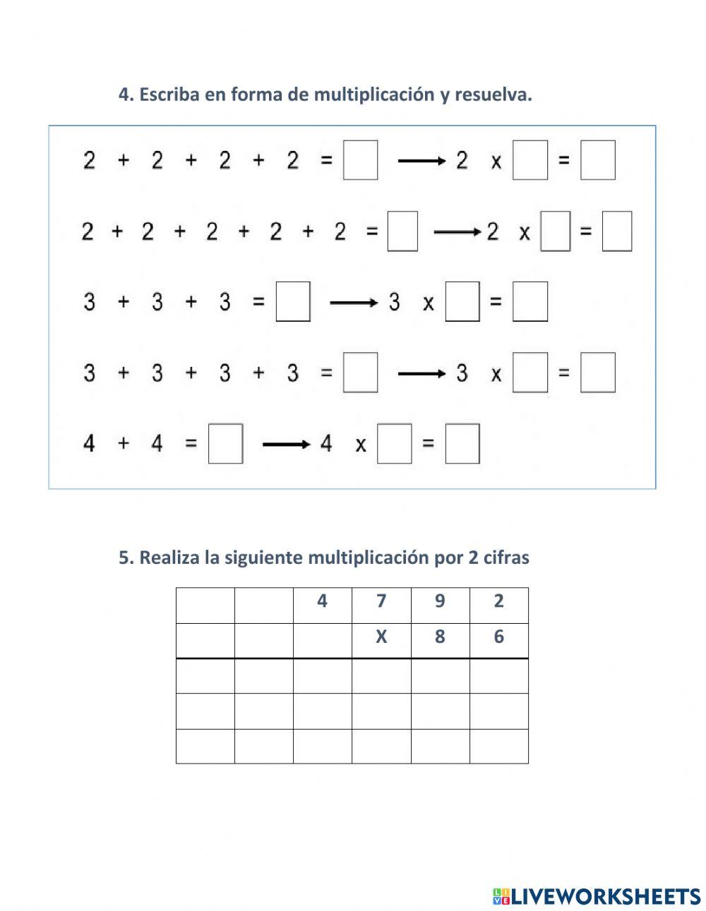 Multiplicaciones lineales