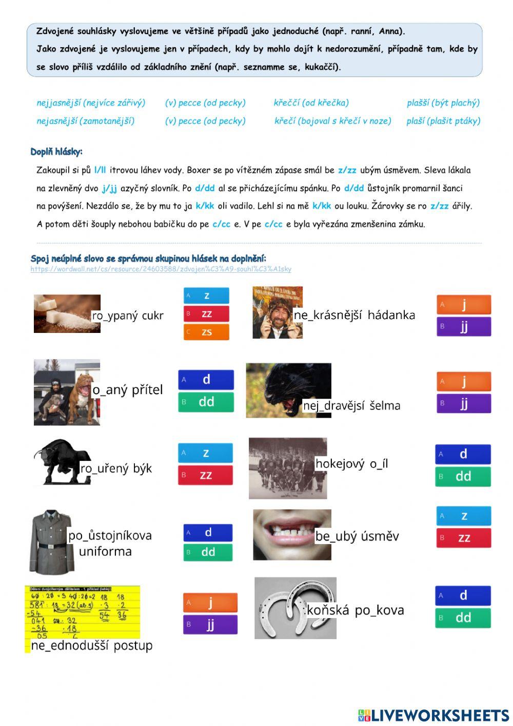 Pravopis odvozený od stavby slova (zdvojené hlásky 1)