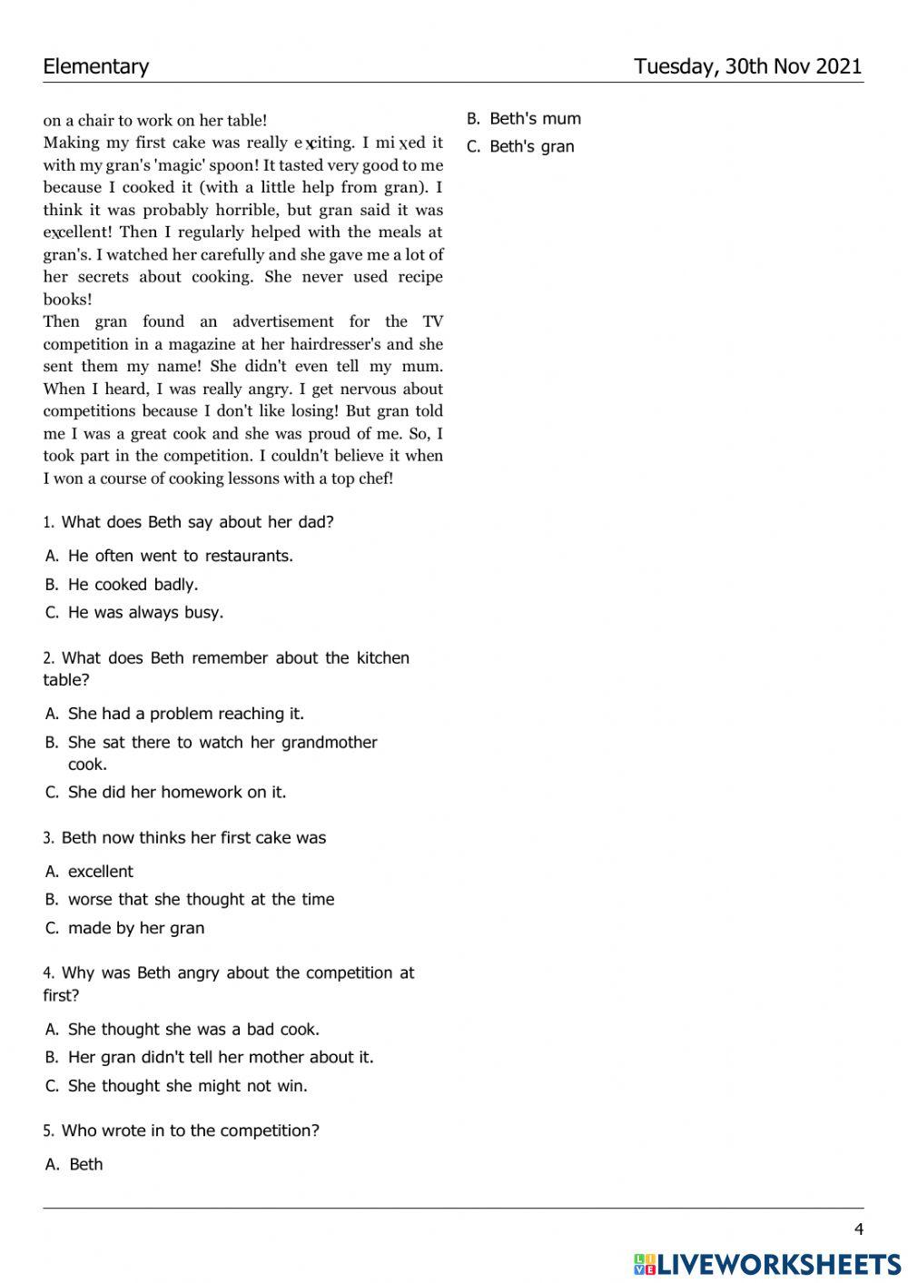 End of the Year exam