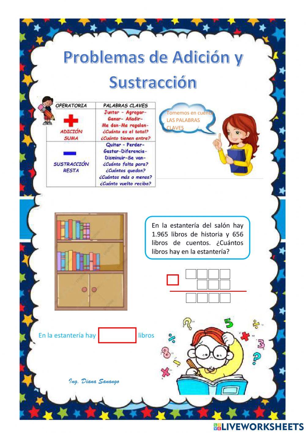 Problemas sumas y restas