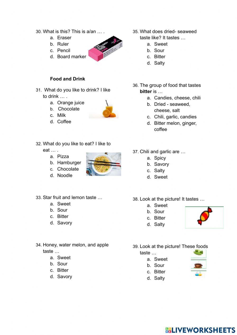 Latihan Soal Bahasa Inggris Grade 2 Semester 1