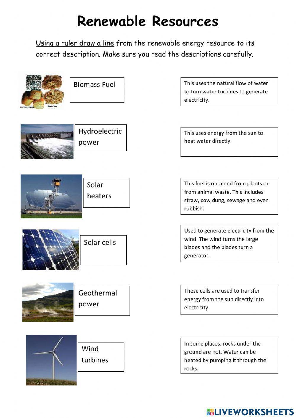 Renewable Energy Sources match up