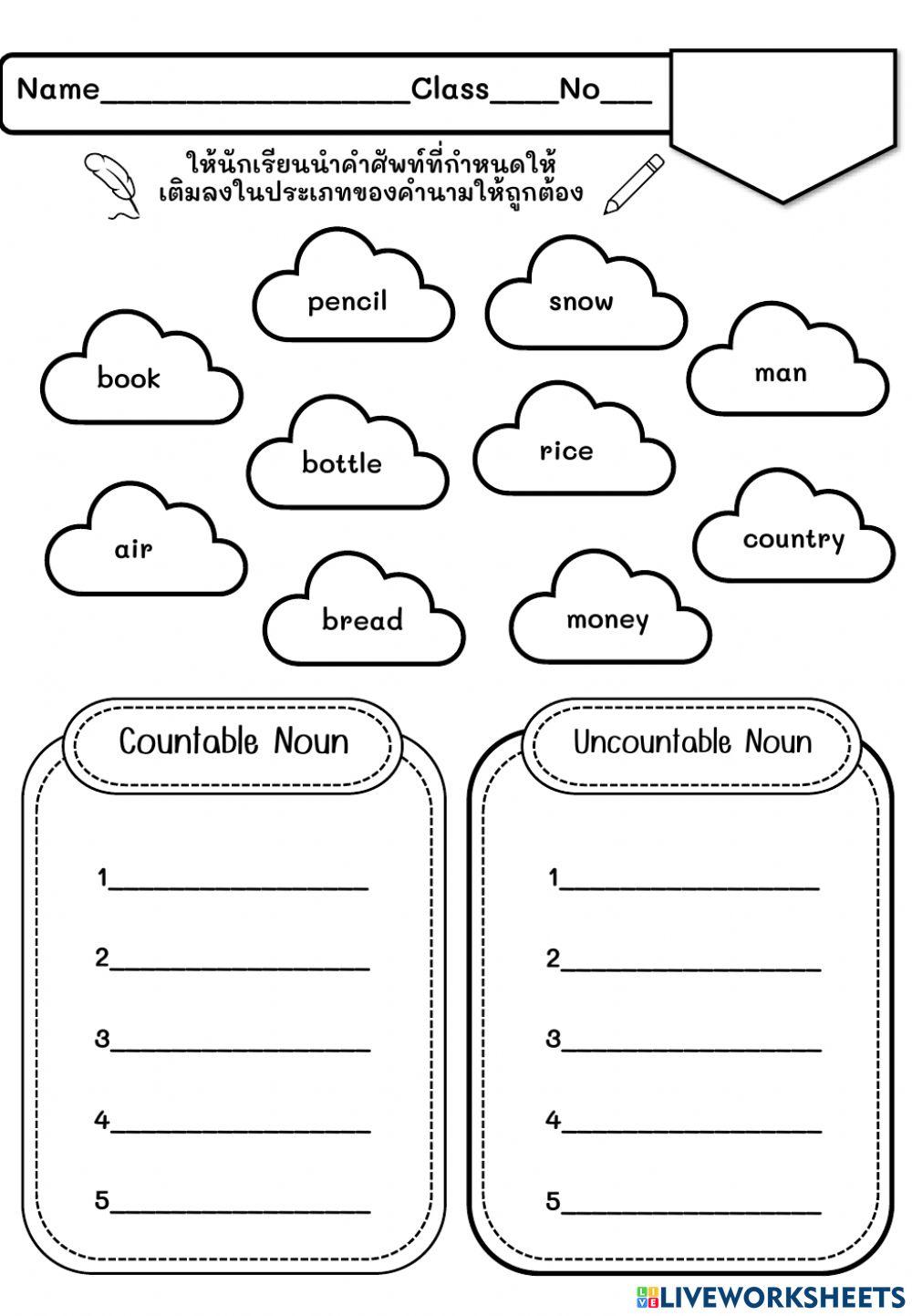 Countable and uncountable noun