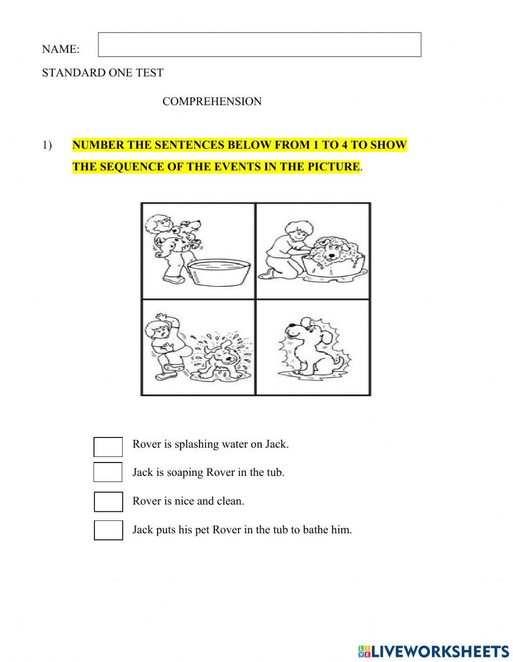 Grade 2 Comprehension online exercise for | Live Worksheets