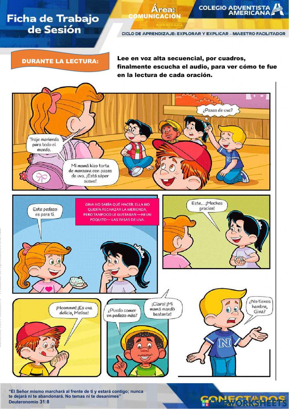 Leemos historietas e identificamos pronombres