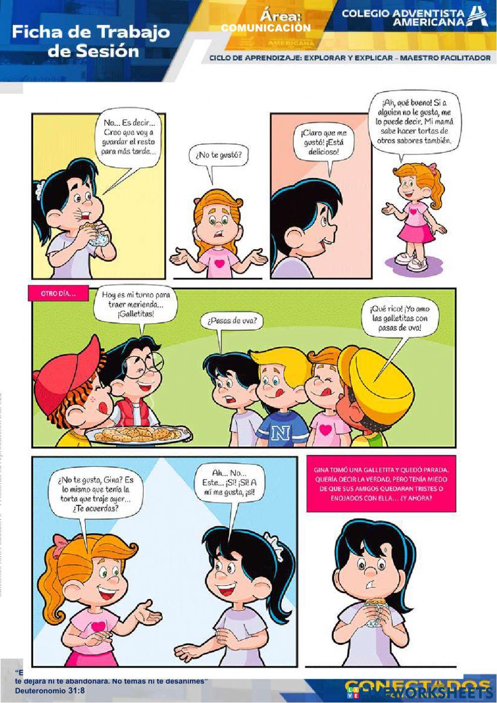 Leemos historietas e identificamos pronombres