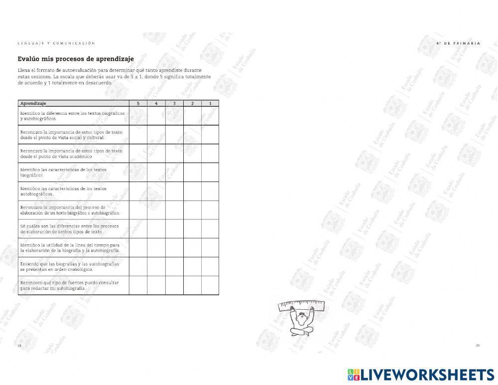 Español-Biografia y Autobiografia