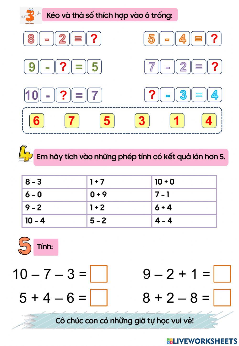 Phiếu bài tập Toán tuần 12 - số 2