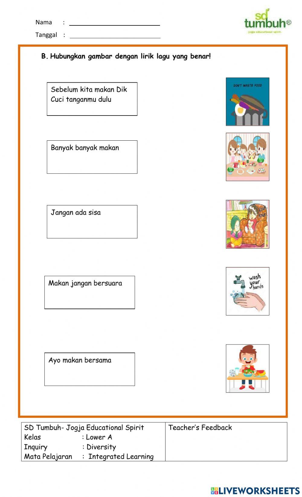 IL-Evaluasi PPKn dan SBdP-Lambang sila dan lirik lagu-Memasangkan