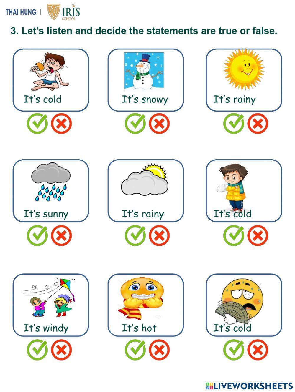 Moon-Worksheet about Weather for Kids