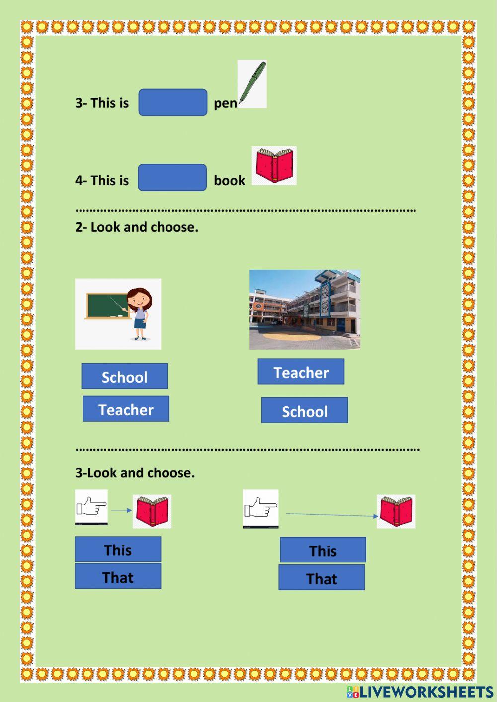 1st grade unit 7 his her - this that