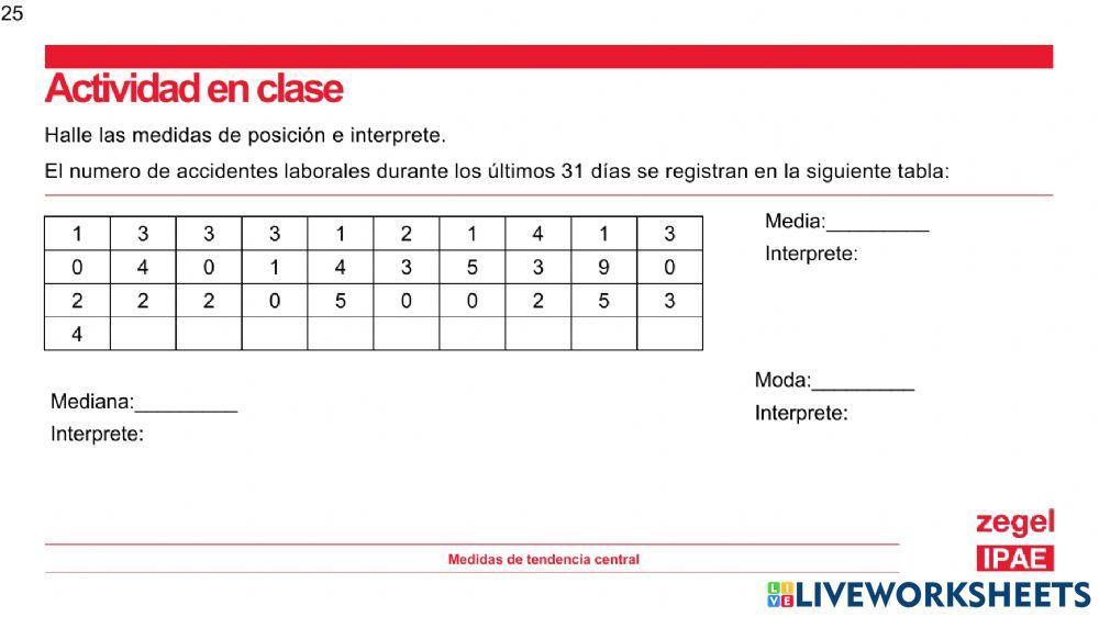 Medidas de Tendencia Central 1