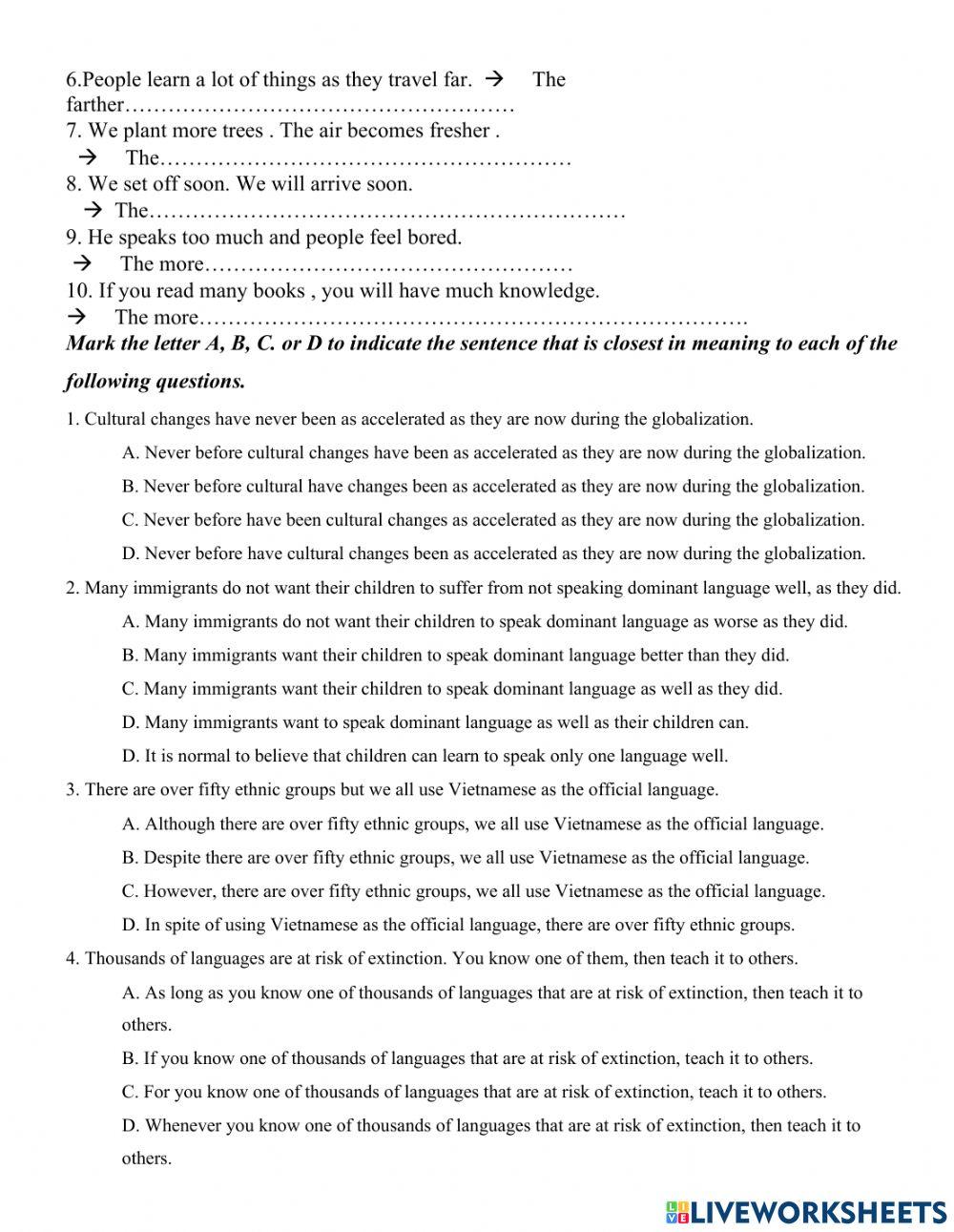 Unit 5. cultural identity grammar