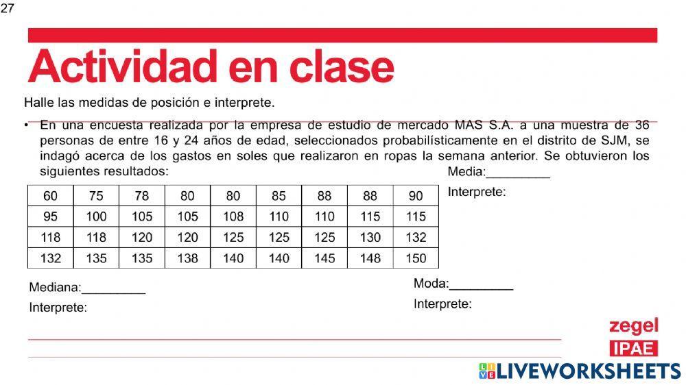 Medidas de Tendencia Central 2