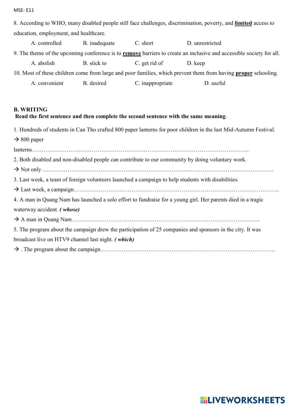 Care for people in need