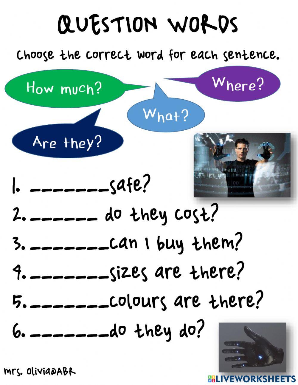 Question words g6 u5 l8