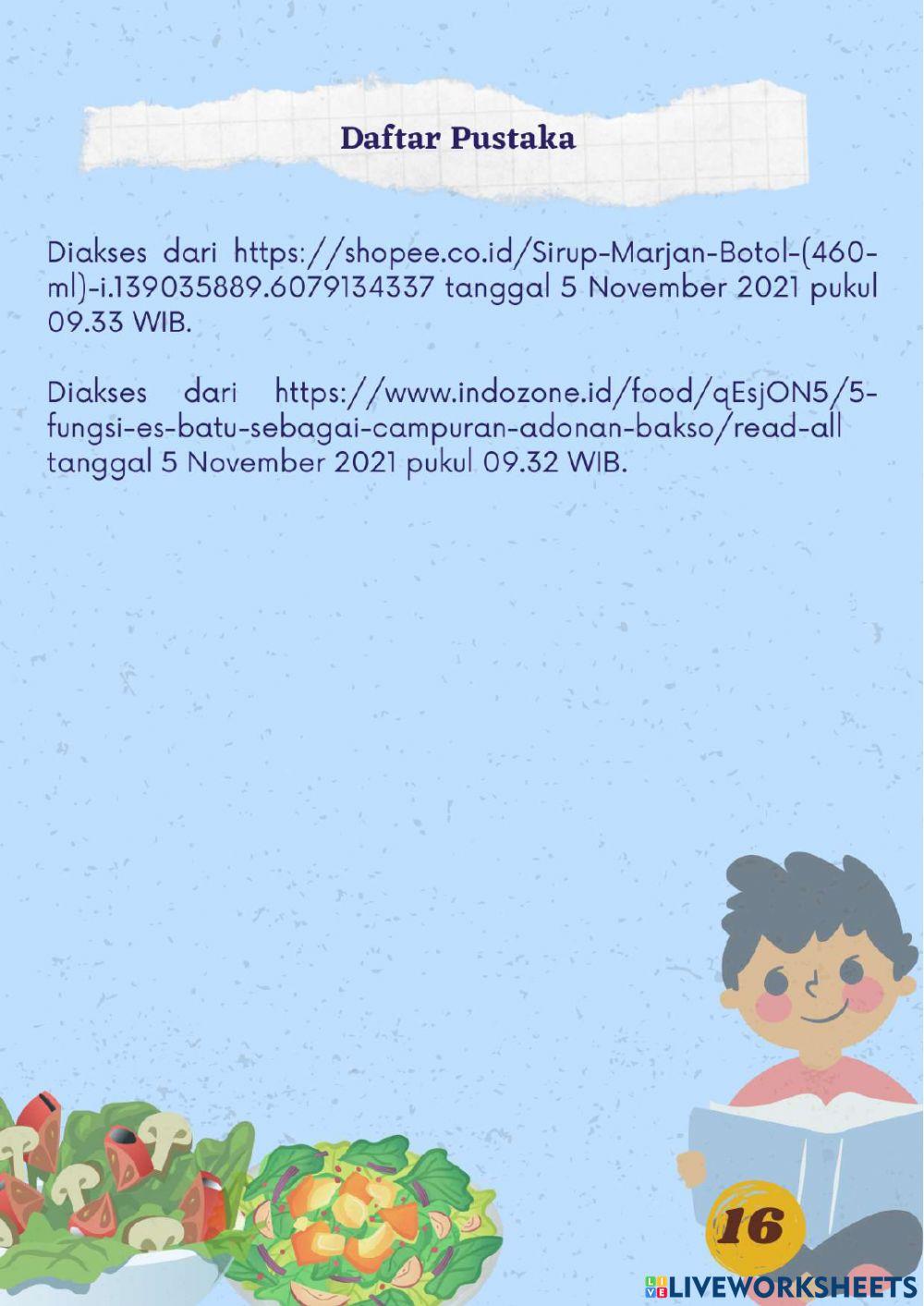 LKPD Zat Aditif Pada Makanan dan Minuman Kegiatan 2