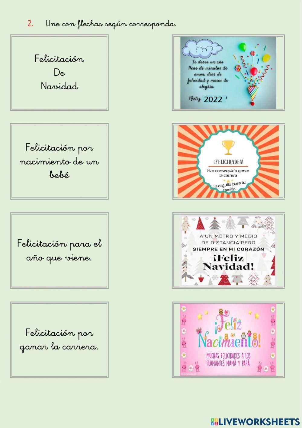 Escritura - la felicitación