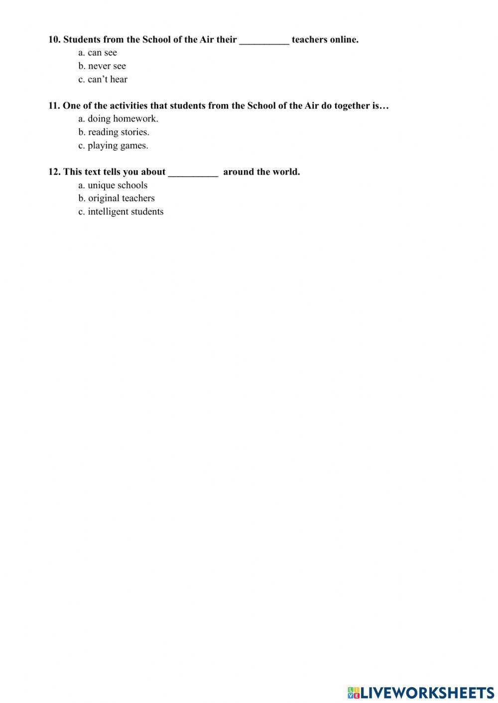 Schools around the world