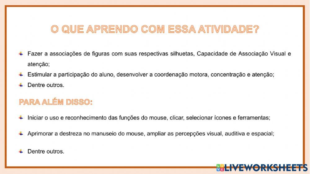 Discriminação visual: Encontre as SOMBRAS