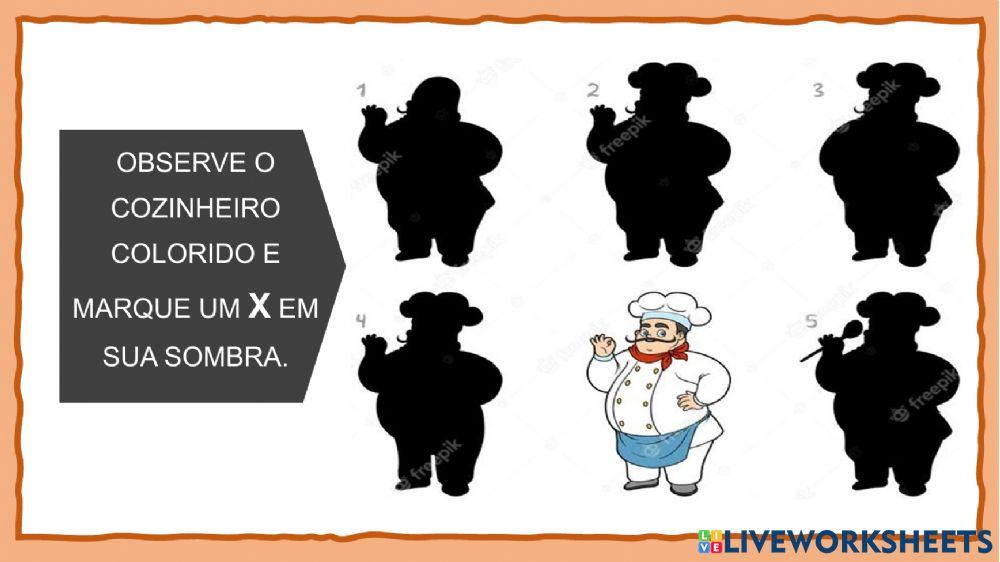 Discriminação visual: Encontre as SOMBRAS