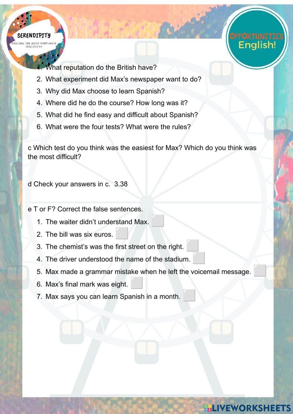 Unit 7C, pre-intermediate worksheet | Live Worksheets