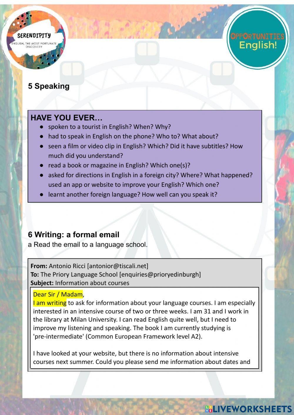 Unit 7C, pre-intermediate worksheet | Live Worksheets
