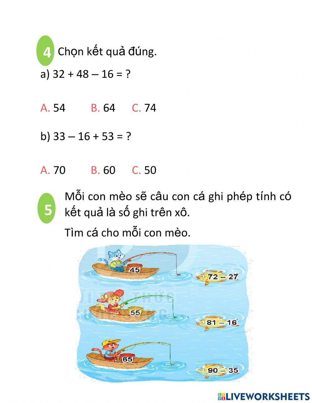 Phiếu luyện tập trang 92,93