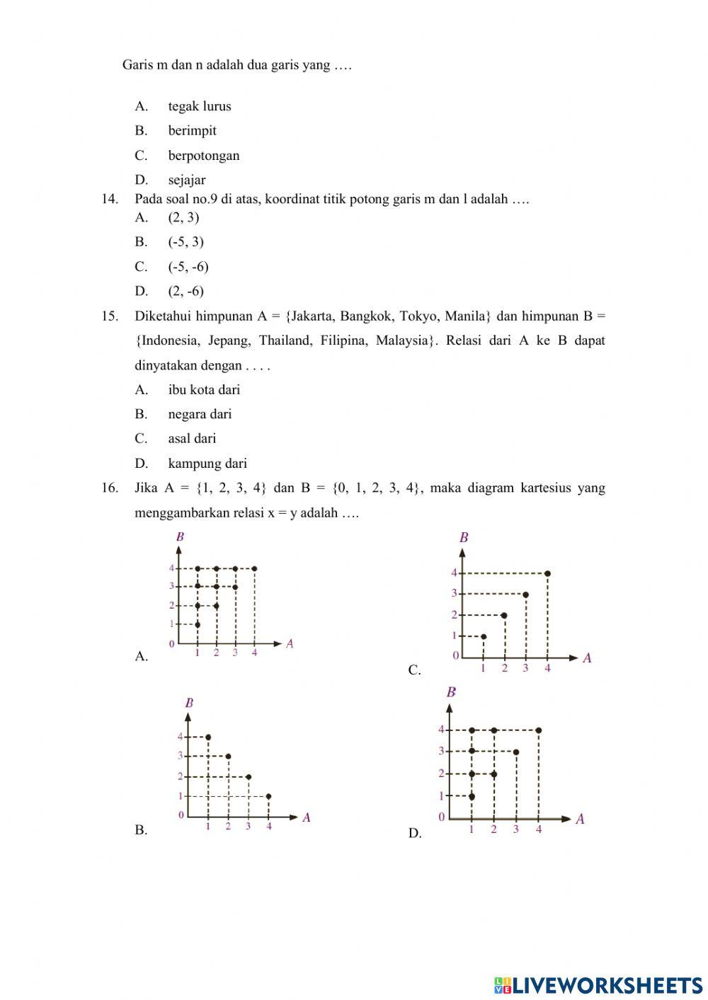 Pas Matematika Kelas 8