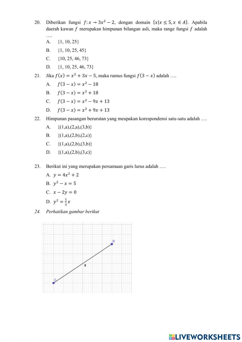Pas Matematika Kelas 8