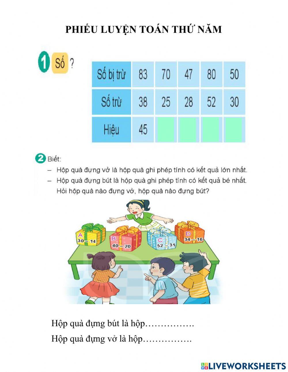 Luyện tập Toán trang 93,94