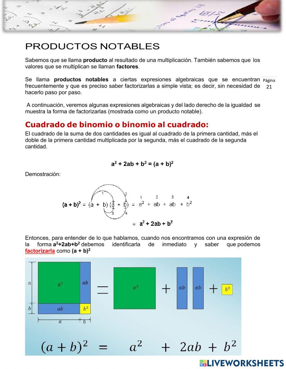 Productos notables
