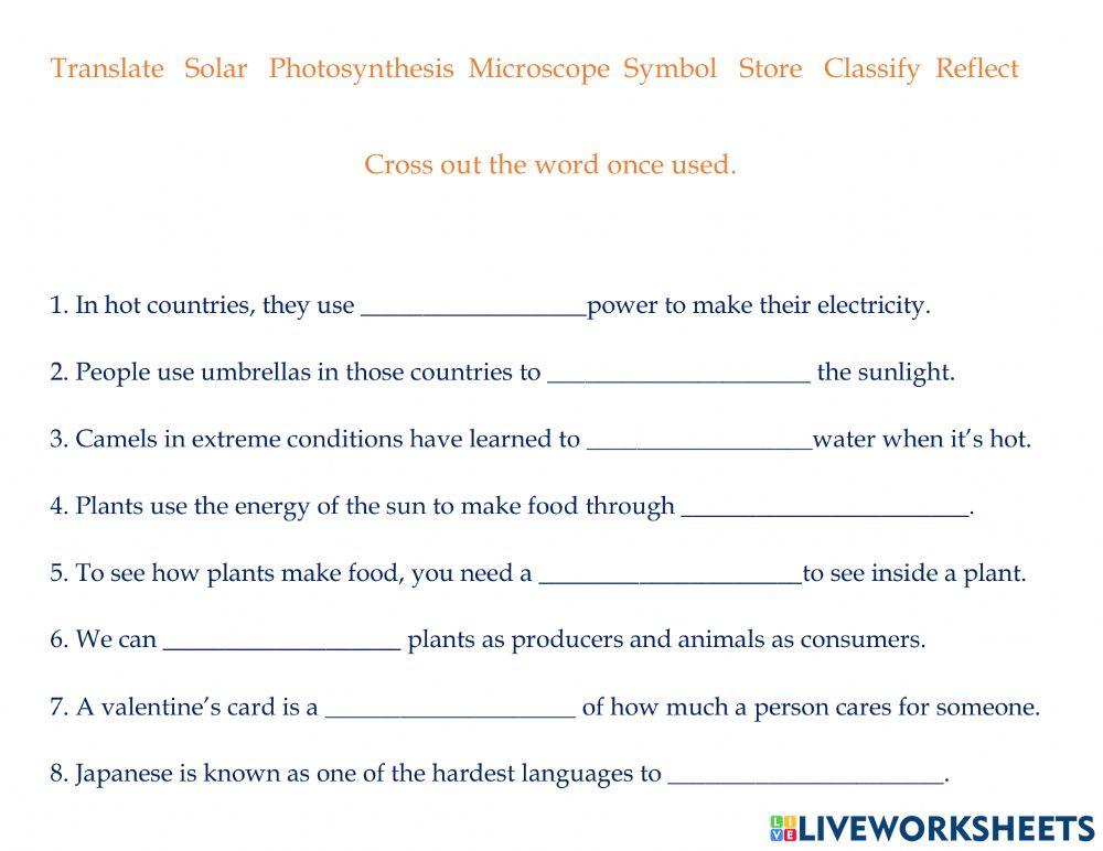 WS Gr5 Semester 1 Vocab