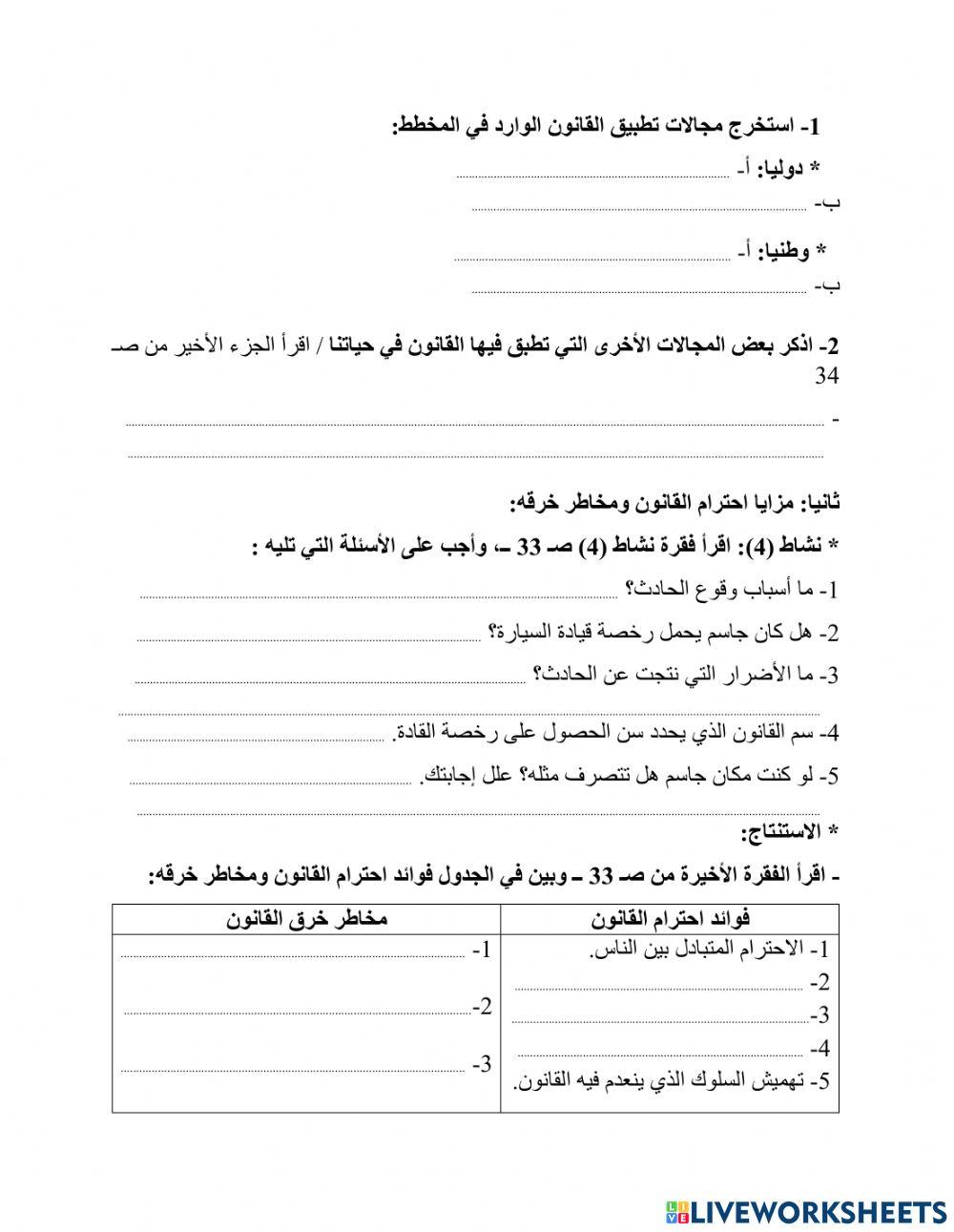 القانون في حياتنا