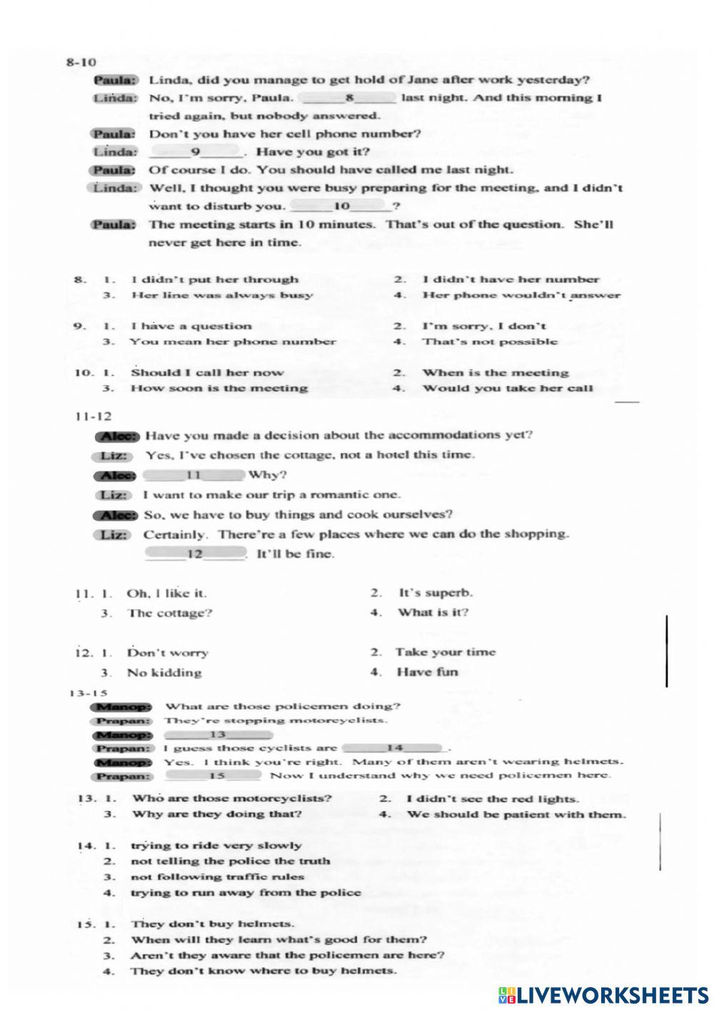 Conversation M6 T.Sunthorn