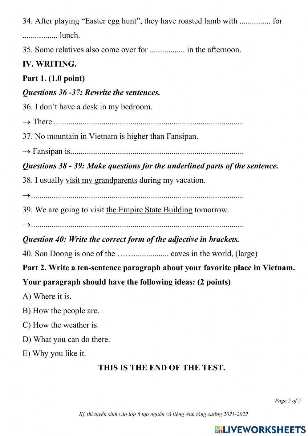 Tieng anh tăng cường