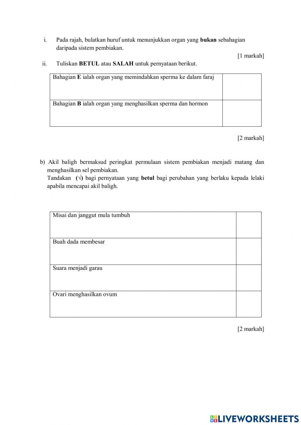 Pentaksiran Setara Standard Sains 1 Cekap